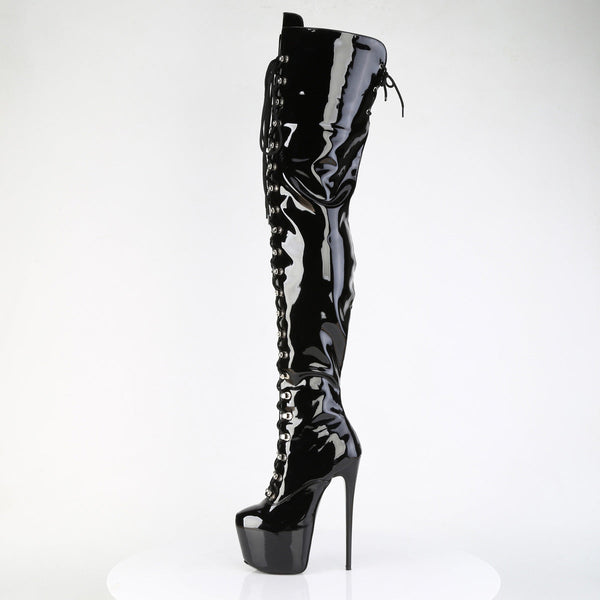 JUBILANT-4012 Overkneestiefel Plateauschuhe Schwarz von Pleaser – Ansicht 3