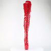 JUBILANT-4012 Overkneestiefel Plateauschuhe Rot von Pleaser – Ansicht 2