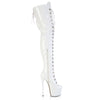 JUBILANT-4012 Overkneestiefel Plateauschuhe Weiß von Pleaser – Ansicht 5