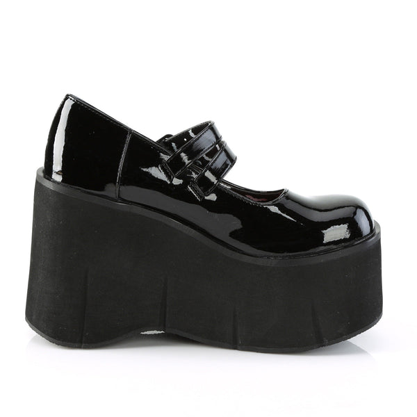 KERA-08 Plateau Schuh schwarz Lack Mary Janes von DemoniaCult – Ansicht 5