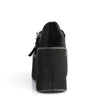 KERA-10 Plateau Schuh schwarz samt Fledermaus Schnallen Mary Janes von DemoniaCult – Ansicht 4