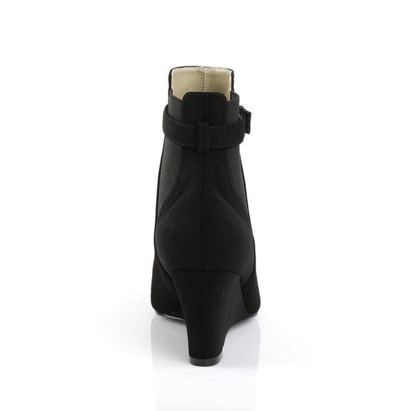 KIMBERLY-102 Stiefeletten Schwarz Samt von Pleaser Pink Label – Ansicht 4