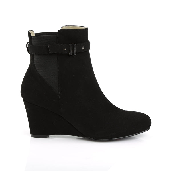 KIMBERLY-102 Stiefeletten Schwarz Samt von Pleaser Pink Label – Ansicht 5