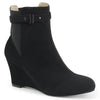 KIMBERLY-102 Stiefeletten Schwarz Samt von Pleaser Pink Label