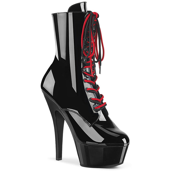 KISS-1020-1 Plateau Stiefeletten - Schwarz Lack von Pleaser