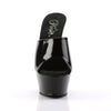 KISS-201 Plateau Pantoletten Lack Schwarz von Pleaser – Ansicht 2