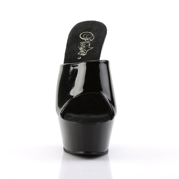 KISS-201 Plateau Pantoletten Lack Schwarz von Pleaser – Ansicht 2