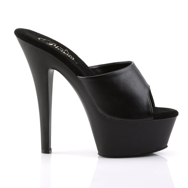 KISS-201 Plateau Pantoletten Matt Schwarz von Pleaser – Ansicht 5