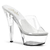 KISS-201 Plateau Pantoletten Transparent von Pleaser