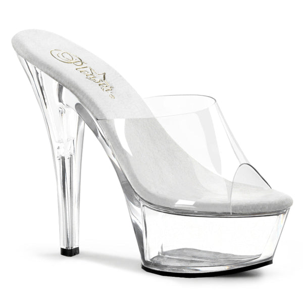 KISS-201 Plateau Pantoletten Transparent von Pleaser