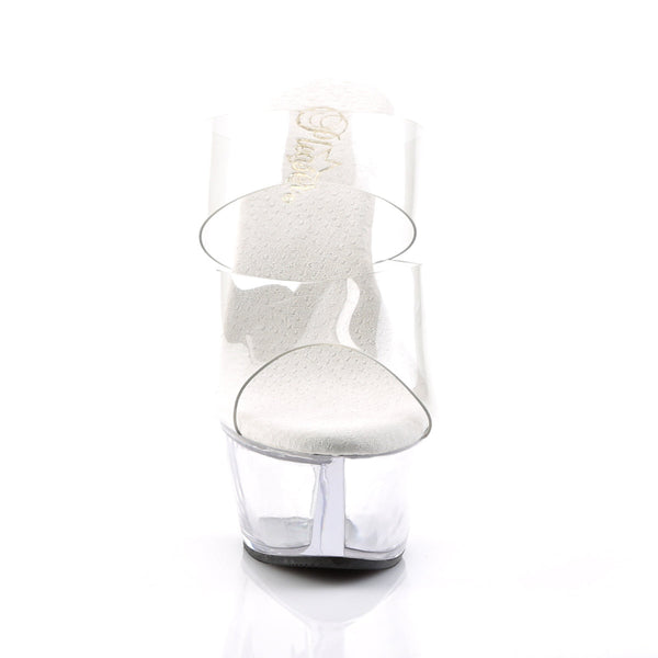KISS-202 Plateau Pantoletten Transparent von Pleaser – Ansicht 2