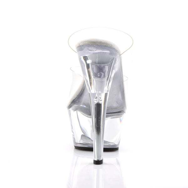 KISS-202 Plateau Pantoletten Transparent von Pleaser – Ansicht 4