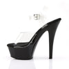 KISS-208 Plateau Sandaletten Transparent/Schwarz von Pleaser – Ansicht 3