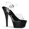KISS-208 Plateau Sandaletten Transparent/Schwarz von Pleaser