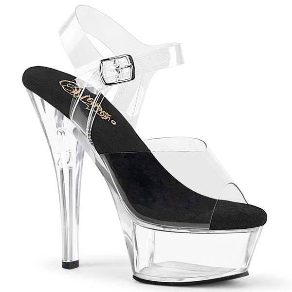 KISS-208 Plateau Sandaletten Transparent von Pleaser