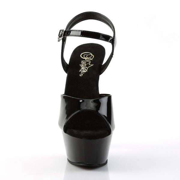 KISS-209 Plateau Sandaletten Lack Schwarz von Pleaser – Ansicht 2