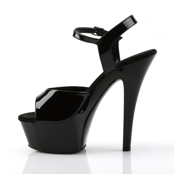 KISS-209 Plateau Sandaletten Lack Schwarz von Pleaser – Ansicht 3