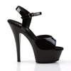 KISS-209 Plateau Sandaletten Lack Schwarz von Pleaser – Ansicht 5