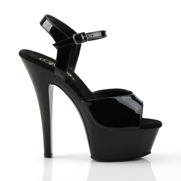 KISS-209 Plateau Sandaletten Lack Schwarz von Pleaser – Ansicht 5