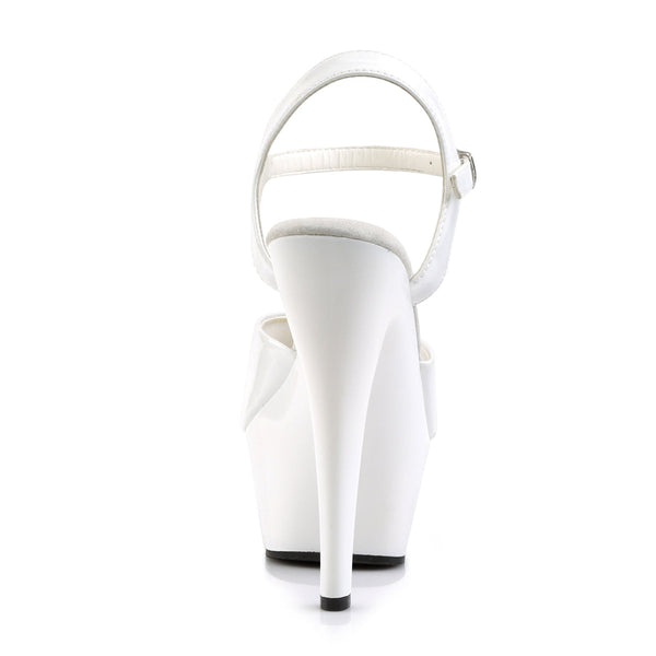 KISS-209 Plateau Sandaletten Lack Weiß von Pleaser – Ansicht 4