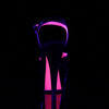 KISS-209TT Plateau Sandaletten Lack Schwarz Pink UV von Pleaser – Ansicht 4
