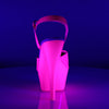 KISS-209UV Plateau Sandaletten Neon Pink UV von Pleaser – Ansicht 4