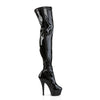 KISS-3000 Plateau Overknee Stiefel Schwarz Lack von Pleaser – Ansicht 5