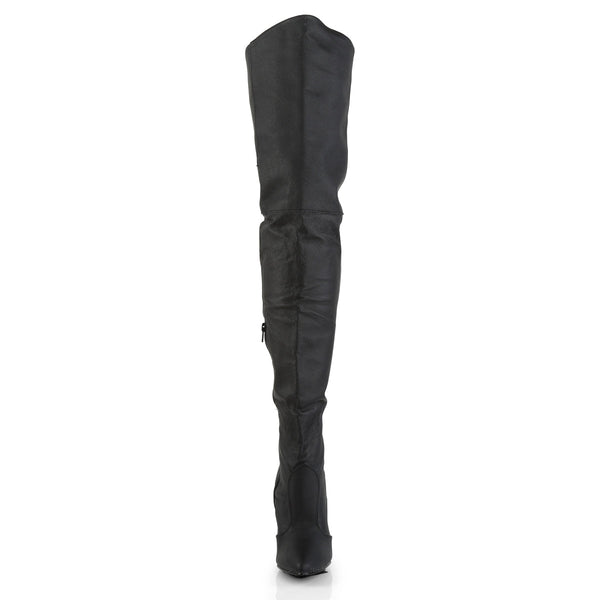 LEGEND-8899 Overknee Stiefel Schwarz Echtleder von Pleaser – Ansicht 2