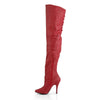 LEGEND-8899 Overknee Stiefel Rot Echtleder von Pleaser – Ansicht 3