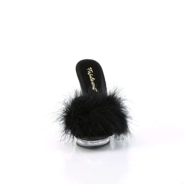 LIP-101-8 Plateau Pantoletten Schwarz/Transparent von Fabulicious – Ansicht 2