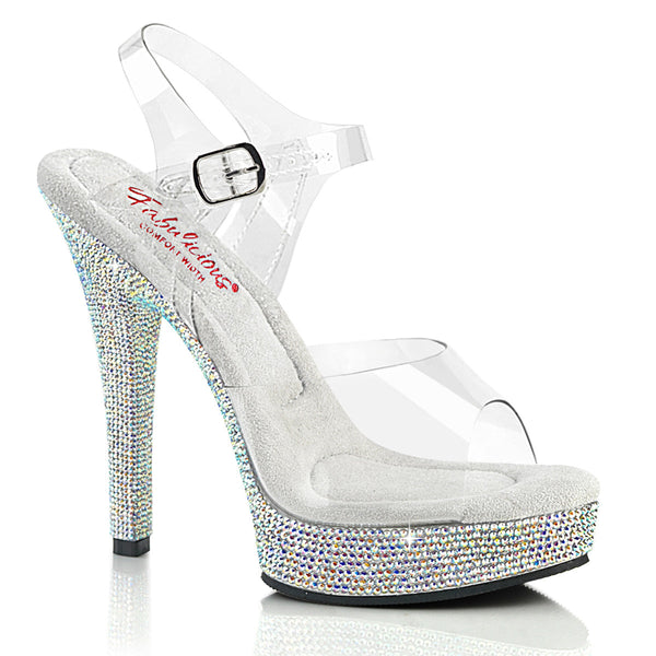 MAJESTY-508DM Plateau Sandaletten - Transparent von Fabulicious
