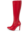 Michael Soul DONNA - Klassische Stiletto Stiefel in rot lack SALE