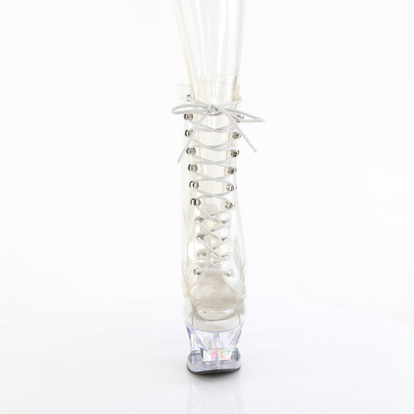 MOON-1021C-DIA - Plateau Stiefeletten - Transparent von Pleaser – Ansicht 2