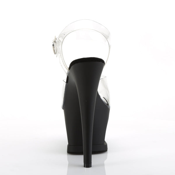 MOON-708 Plateau High Heels Sandaletten - Schwarz von Pleaser – Ansicht 4