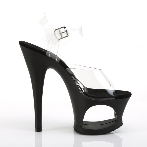 MOON-708 Plateau High Heels Sandaletten - Schwarz von Pleaser – Ansicht 5