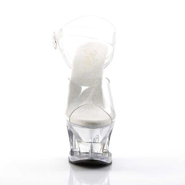 MOON-708 Plateau Sandaletten Transparent von Pleaser – Ansicht 2