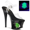 MOON-708USD Sandalette Plateauschuhe Schwarz von Pleaser