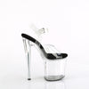 NAUGHTY-808 - Plateau High Heel Sandaletten - Schwarz/Transparent von Pleaser – Ansicht 5