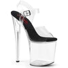 NAUGHTY-808 - Plateau High Heel Sandaletten - Schwarz/Transparent von Pleaser