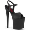 NAUGHTY-809 - Plateau High Heel Sandaletten - Schwarz Matt von Pleaser