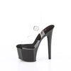 PASSION-708 - Plateau High Heel Sandaletten - Schwarz/Transparent von Pleaser – Ansicht 3