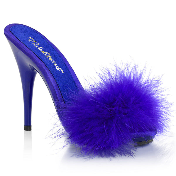 POISE-501F Pantoletten Blau von Fabulicious