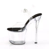 RADIANT-708 Plateau Sandaletten - Schwarz/Transparent von Pleaser – Ansicht 3