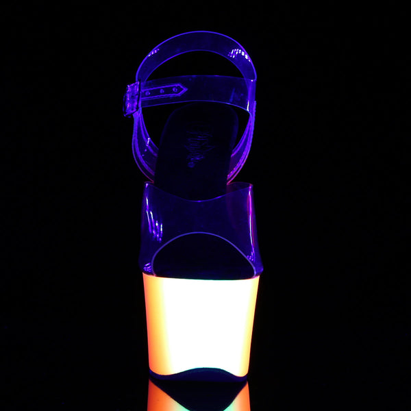 RAINBOW-308UV Plateau Sandaletten Mehrfarbig UV von Pleaser – Ansicht 2