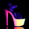 RAINBOW-308UV Plateau Sandaletten Mehrfarbig UV von Pleaser – Ansicht 5