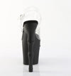 RAPTURE-808 Plateau Sandaletten Transparent/Schwarz Totenkopf von Pleaser – Ansicht 4