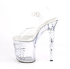 RAPTURE-808 Plateau Sandaletten Transparent Totenkopf von Pleaser – Ansicht 3