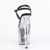 RAPTURE-808T-1 Plateau Sandaletten Transparent/Schwarz Totenkopf von Pleaser – Ansicht 4