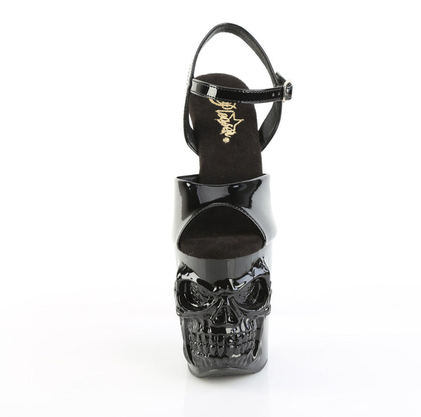 RAPTURE-809 Sandalette Plateauschuhe Skull Schwarz von Pleaser – Ansicht 2