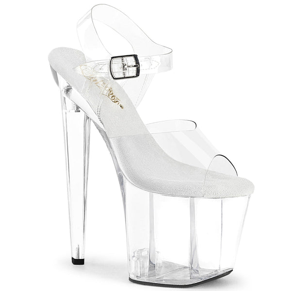 RAZZLE-808 Plateau Sandaleten Transparent von Pleaser